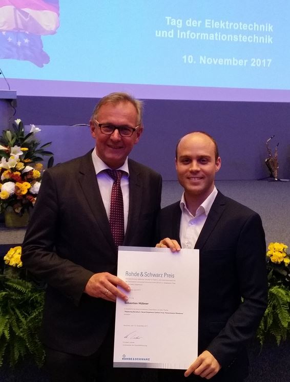 Rohde & Schwarz Prize 2017 Awarded to Dr. Sebastian Hübner - Associate ...
